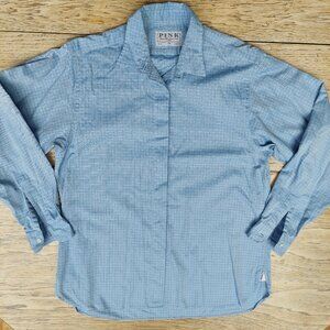 Thomas Pink Women's 12 blue button up shirt 100% cotton